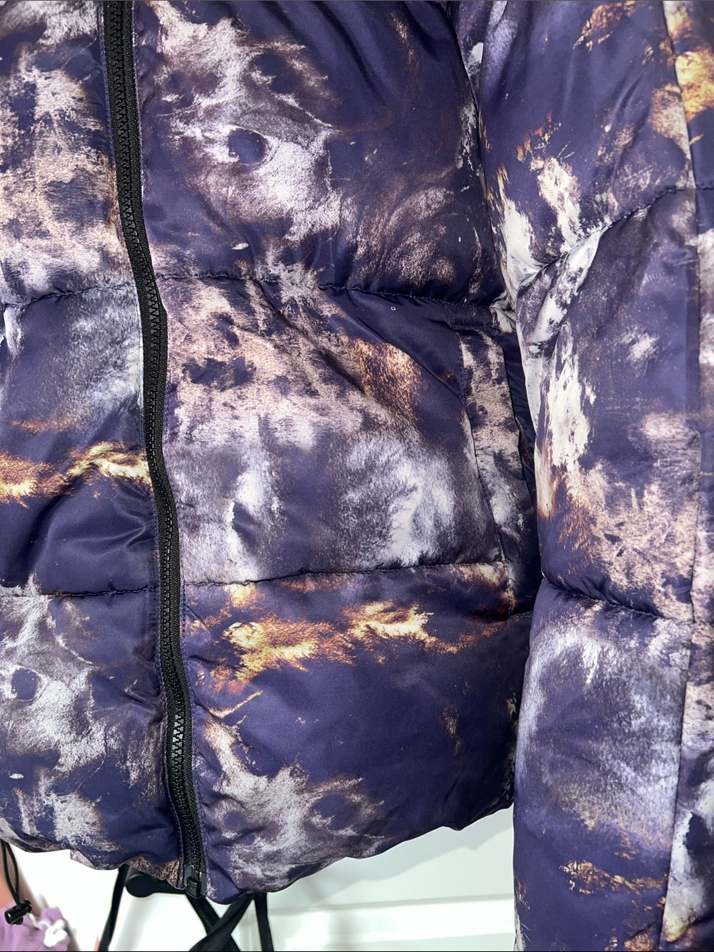 ASOS Abstract Earth Print Puffer Jacket - Picture 9 of 10